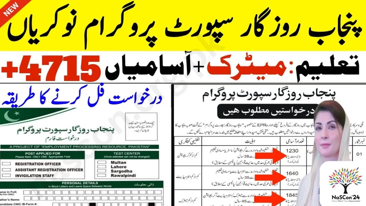 Big News: Punjab Rozgar Support Program Jobs 2025 – Apply Online for 4715 Vacancies | Jobs in Punjab